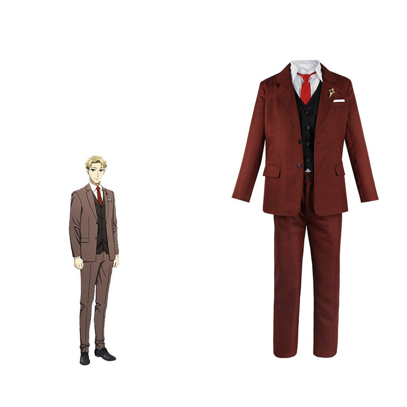 SPY×FAMILY Loid Forger Uniforme Marron Cosplay Costume